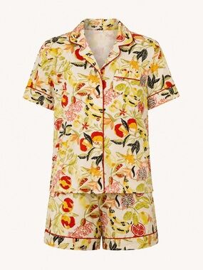 Member’s Mark DreamMark Notch Collar Pajama Set Fruit Floral XS NIB